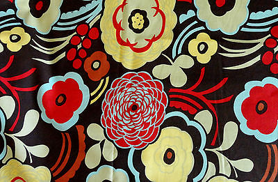 45 x 36 Retro Flower Power Fabric MOCCA Alexander Henry Fabrics Collection 2006