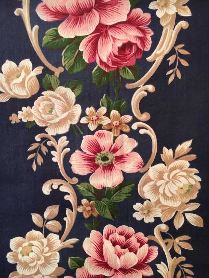 Vintage Floral Fabric - 36