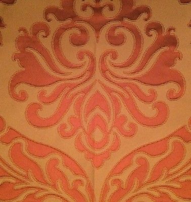 OSBORNE & LITTLE Abacus Damask Rust Italy Remnant New