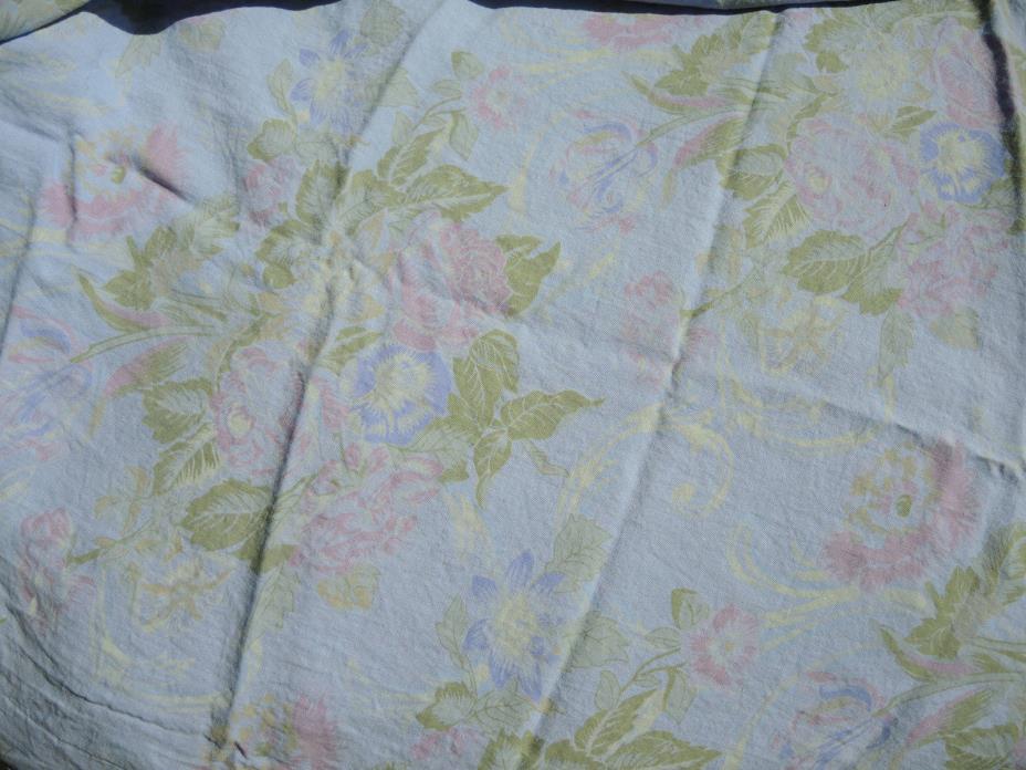 NEW Bella Notte Floral Linen Fabric Blue Violet Green - 3 ½ Yards  (W: 56”)