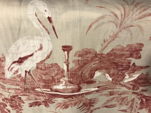ARTHUR SANDERSON “AESOP’S FABLES PINK LINEN REMNANT, 23”X31”w