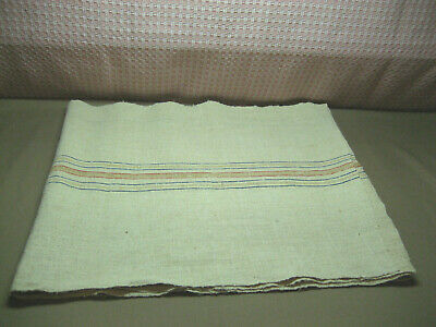 VINTAGE Grain sack fabric material Linen Hemp stripe upholstery 106X