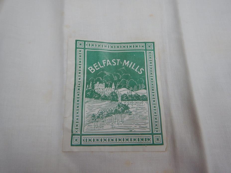 Vintage Belfast Linen Mills yardage with Label  6+ yards