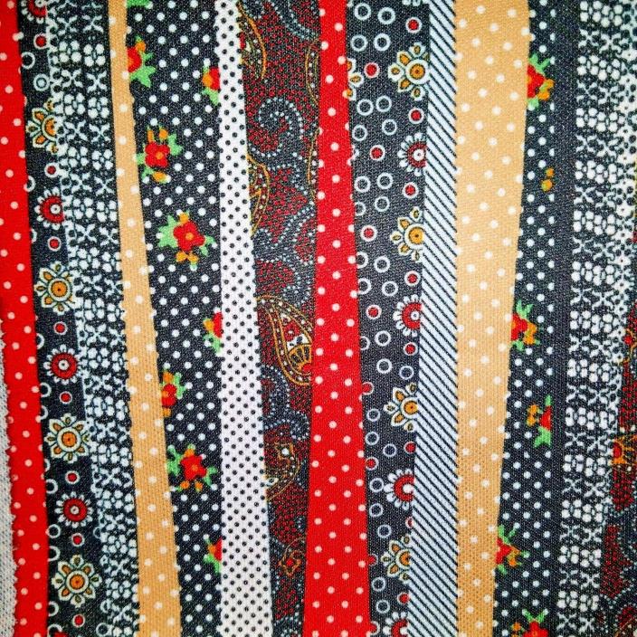 remnant 1970's fabric /disco era / mid century /Brady Bunch / Partridge family