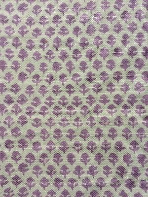 JOHN ROBSHAW Bindi lavender linen hand blocked India new remnant