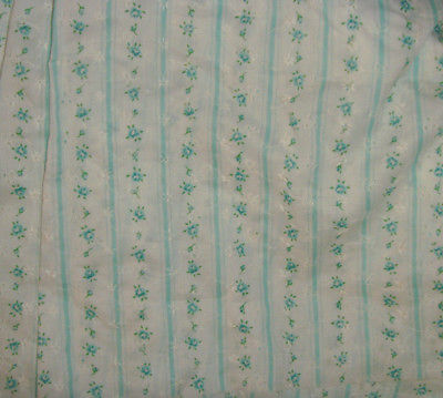Great lightweight blue ticking stripe fabric material sewing chic 44x72