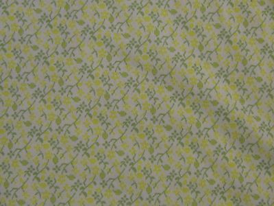 green yellow vintage retro groovy floral material knit chic fabric material
