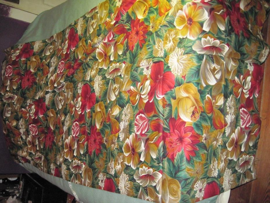 Vtg Fabric Bold Florals 5
