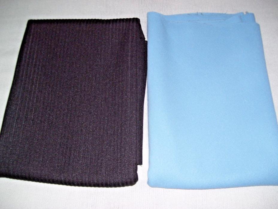 Vintage In Lot of 2 Polyester Double knit  Fabric In Black 63
