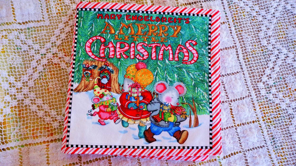 cloth kids children's storybook Mary Engelbert's a merry little Christmas