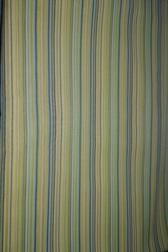 Stripe Chartreuse Fabric Upholstery Drapes Green Blue 10 Yards 55