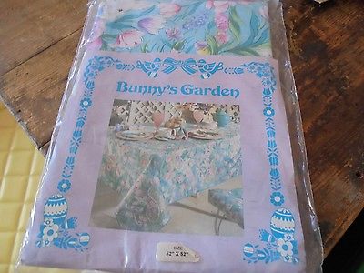 Bunny's Garden NEW tablecloth 52x52