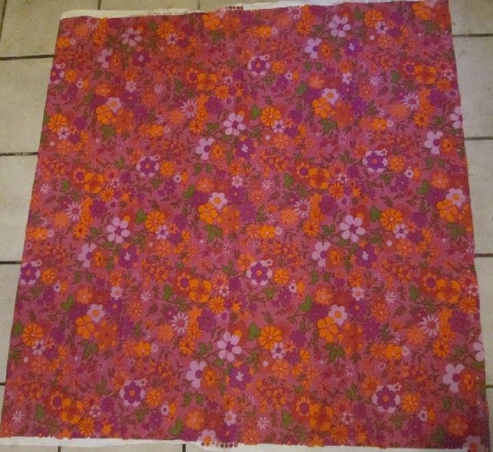 Vintage colorful floral fabric JAB-STOFFE MARIKA INDANTHREN PFLEGELEICHT 46