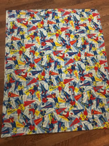 Vintage 60’s 70’s College Football Fabric - 44” X 104”