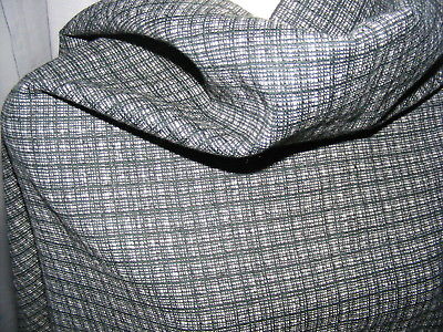 Made in Hong Kong Vintage Fabric from 50's Wool Graphic SUIT Black White