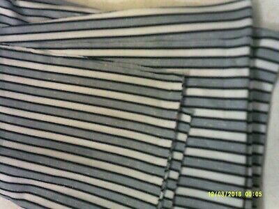 BLACK GRAY and WHITE STRIPED Cotton/Polyester Blend T-Shirt KNIT FABRIC ONE YARD