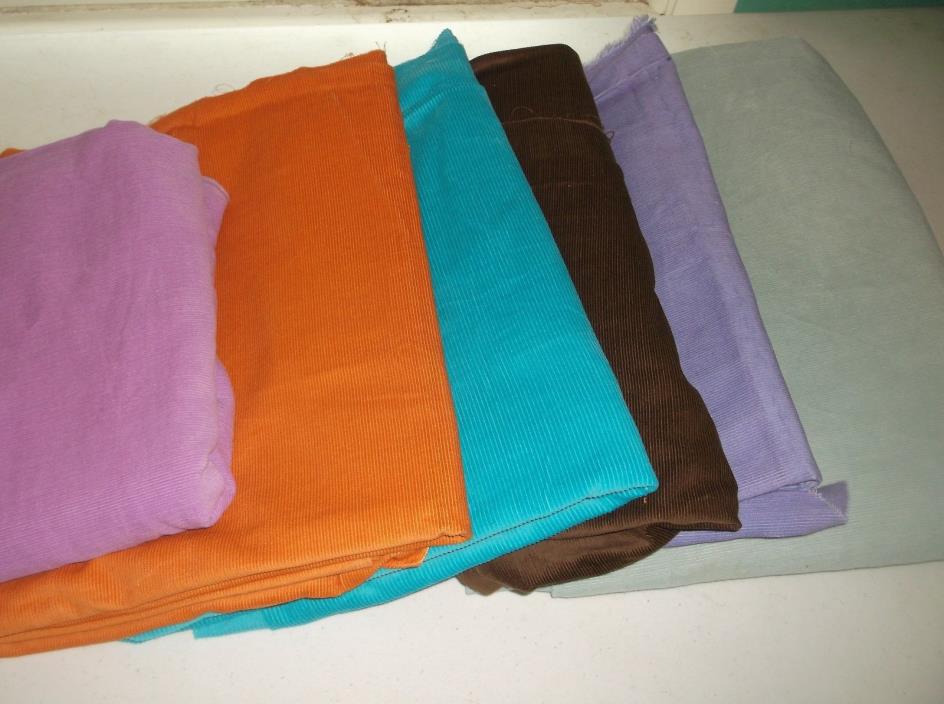 vintage lot cotton corduroy sewing fabric