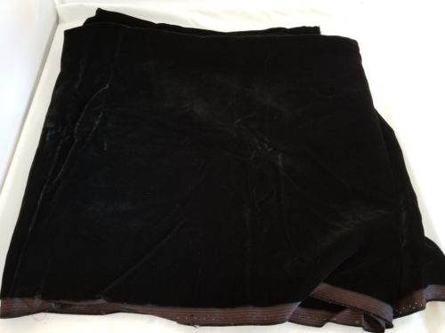 Vintage Black Velvet Fabric 40