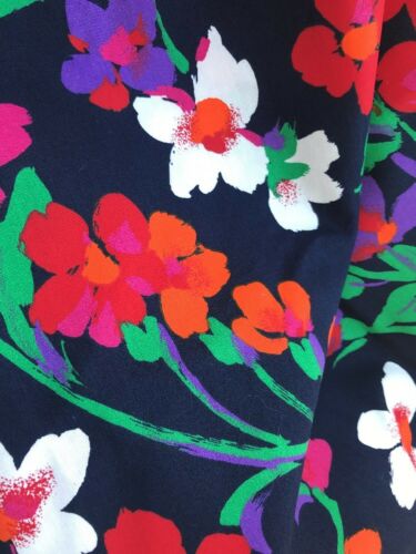 Fabric Cranston Print Works Schwartz Liebman Multi Colors Floral Cotton  USA 2.5