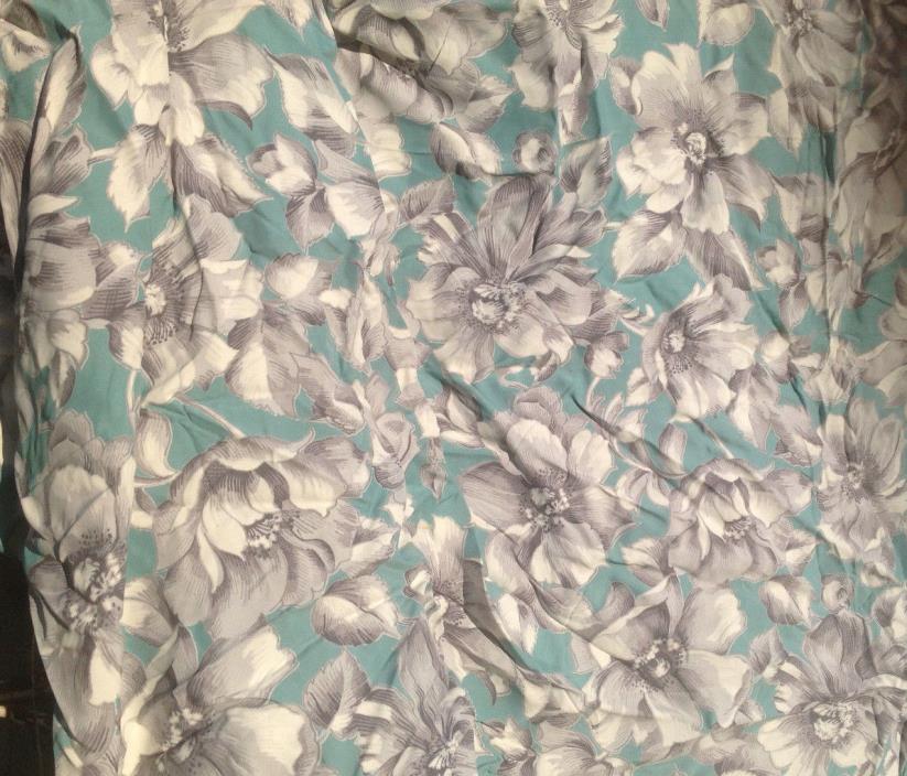 Vintage 40's Rayon Floral Fabric 2 yards 36 inches wide
