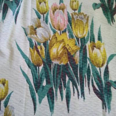 Tulip Flowers by Vat Hand Print Fabric 24x86