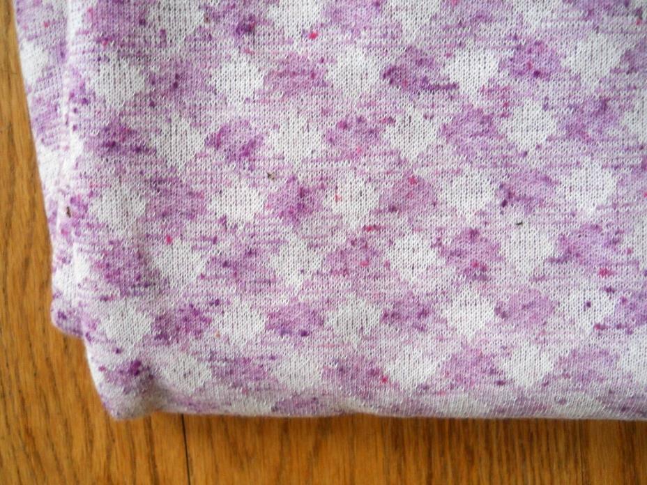 1.8 Yards Vintage Purple Plaid Polyester Fabric /Sewing/Crafts 64