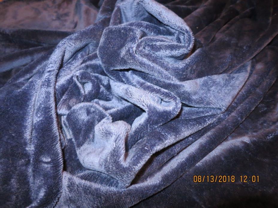 LOW PILE PLUSH--NAVY BLUE -VELOUR FABRIC DOLL QUILT WEIGHT 27