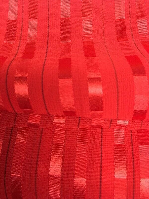 Vintage 5 yards 44” wide Gorgeous Red Fabric Nylon or Poly not sure