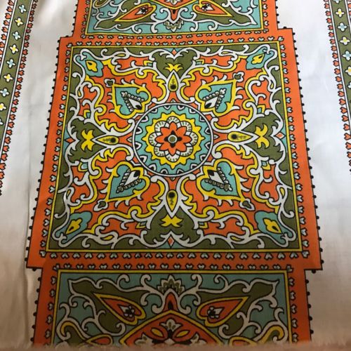 4.3 Yards Vintage Boho  Floral Mandala Fabric Material Quilting Sewing Crafts