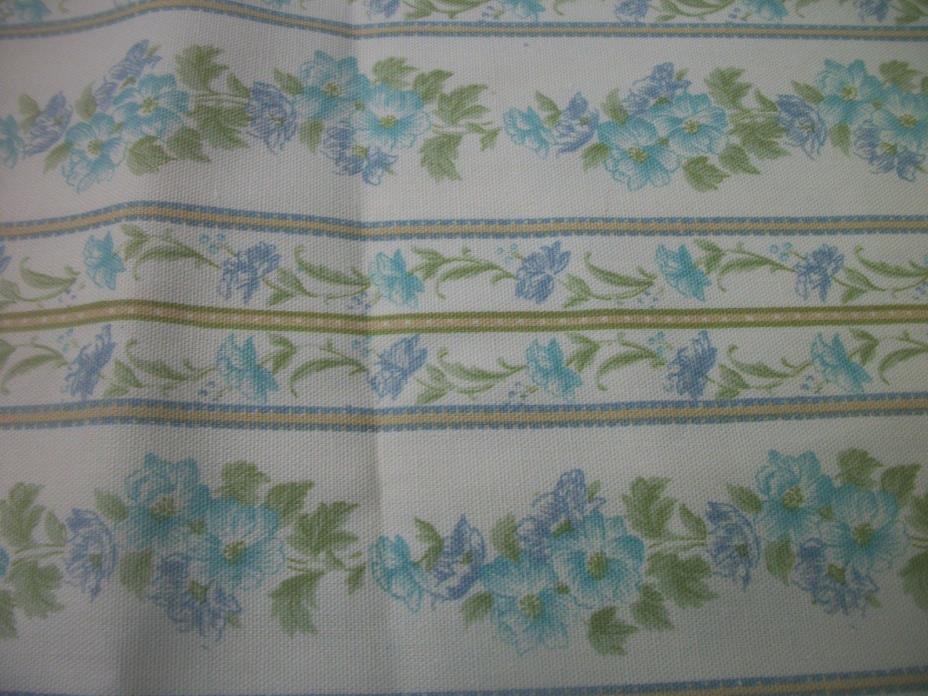 Blue Purple Flowers Material 2.5 Yards Printed Fabric MT151