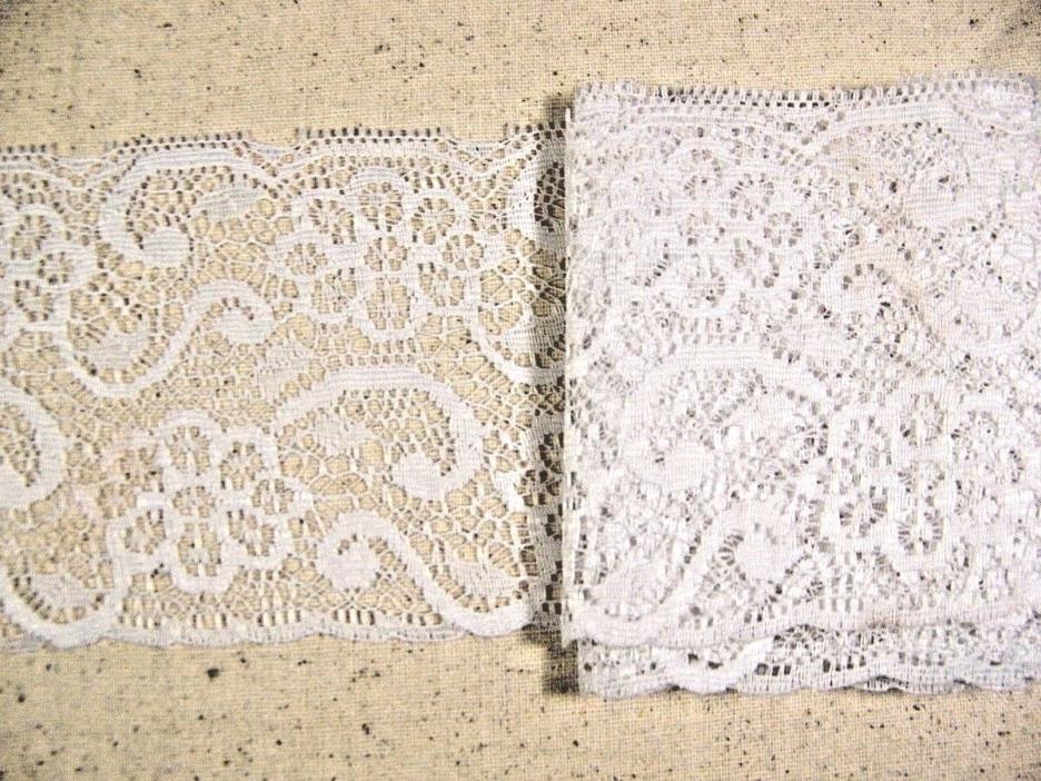 Lace Trim White Flat 4 Inches Wide 9 Yards Long Crafts Decorating Sewing