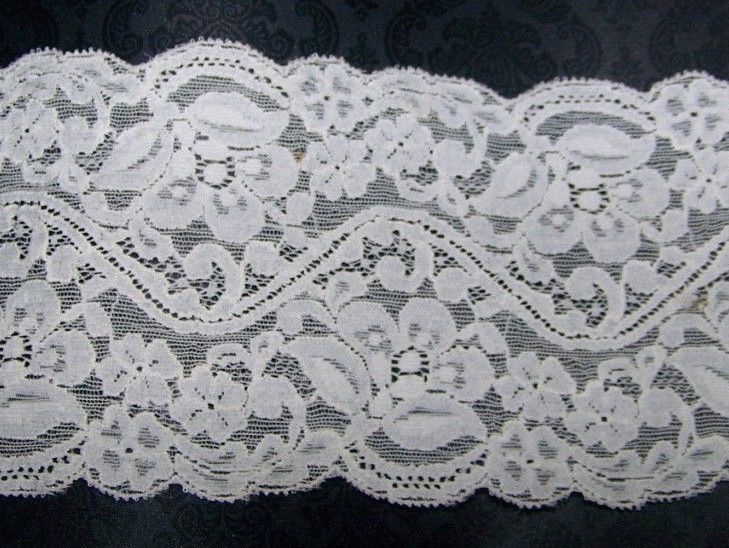 Lace Trim Ecru Flat Stretch 4 3/4 Inches Wide 7+ Yards Crafts Decorating Sewing