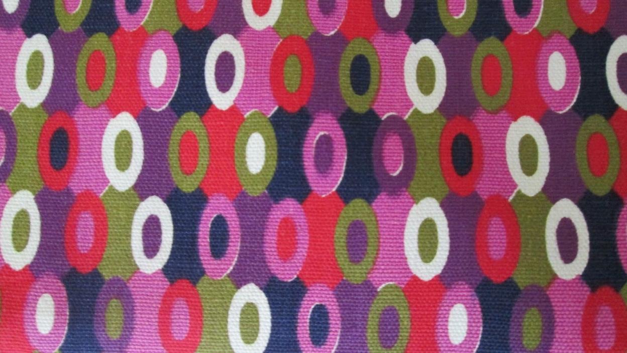 Vintage Fabric Retro Mid Century 1960s Never used 1 yd 48 W Geometric E