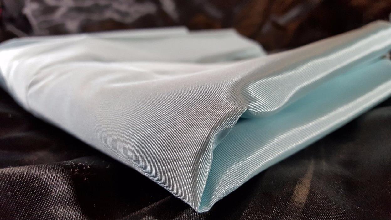 FABRIC - 2 YRD LIGHT BLUE SATIN MATERIAL
