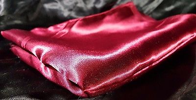 FABRIC -  1 1/2 YARDS BURGUNDY SATIN COSTUME MATERIAL