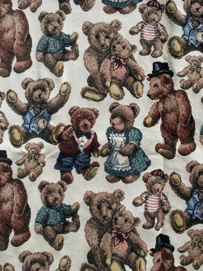 Teddy Bear Tapestry Fabric ~ 2 Yards