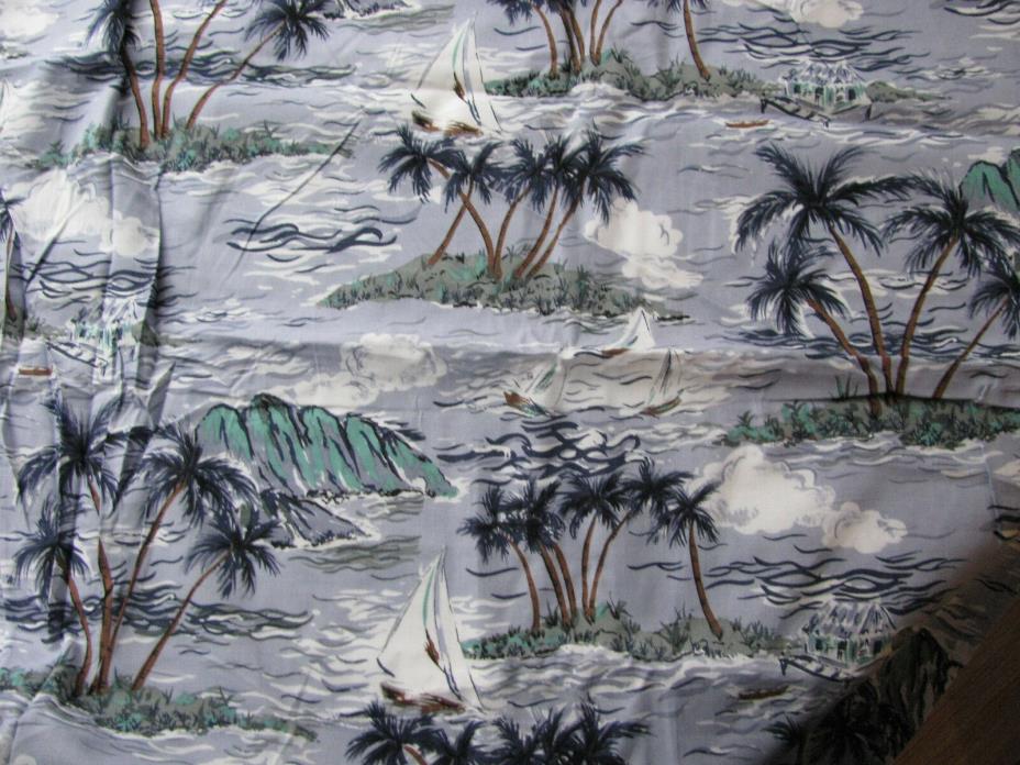 Hawaii print palm trees, ships 3.33 yds