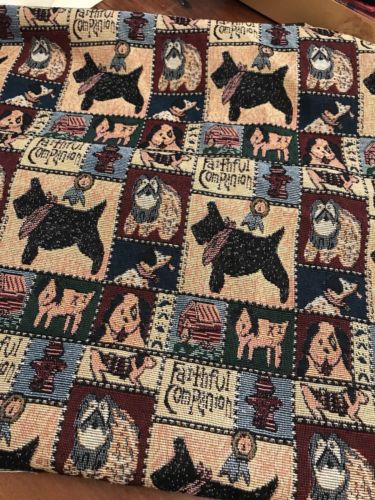 Decorator Fabric Scottie Dogs Pet Crafts Tapestry 2 Yards 60 Inch