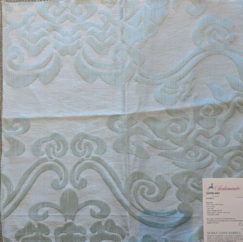 Scalamandre Nimbus Fabric Remnant In Sky