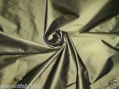 SCALAMANDRE CARIBBEAN SILK TAFFETA FABRIC 30 YARD BOLT OLIVE GREEN