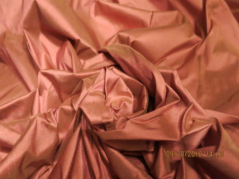 NEW ARR PINK ROSE  DUPIONI SILK ANTIQUE DOLL FRENCH  GERMAN DOLL DRESS 26X12 S56