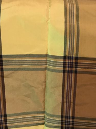 Clarence House Silk Plaid Yellow & Butterscotch