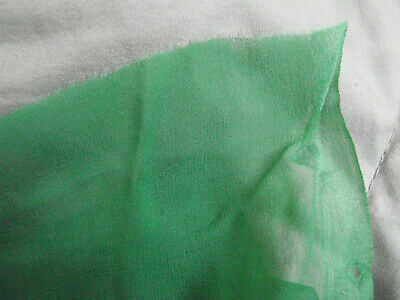 Vintage 50s Fabric Green Silk Chiffon Sheer 42