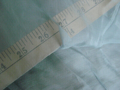 Vintage 50s Fabric Powder Blue Silk Chiffon Sheer 46