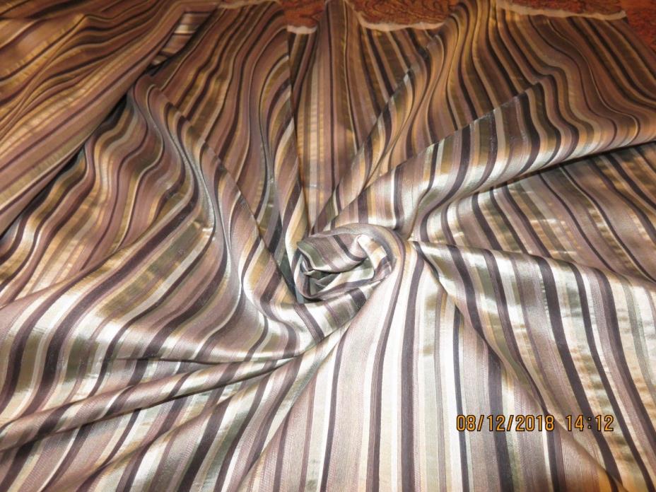 NEW STRIPE MIX/ COLORS SHADES GREYS BLACK PENCIL LINES  RAYON SILK FABRIC DOLLS