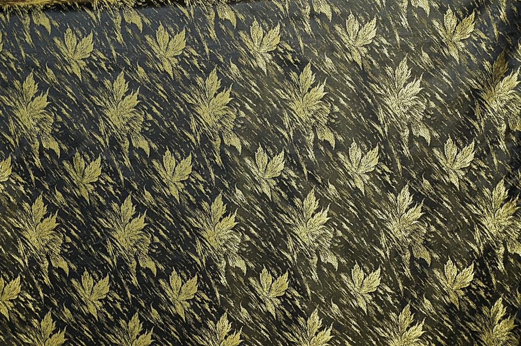 Vintage Silk Brocade  Fabric Mid Century Modern Japanese Special Occasion  Bfab