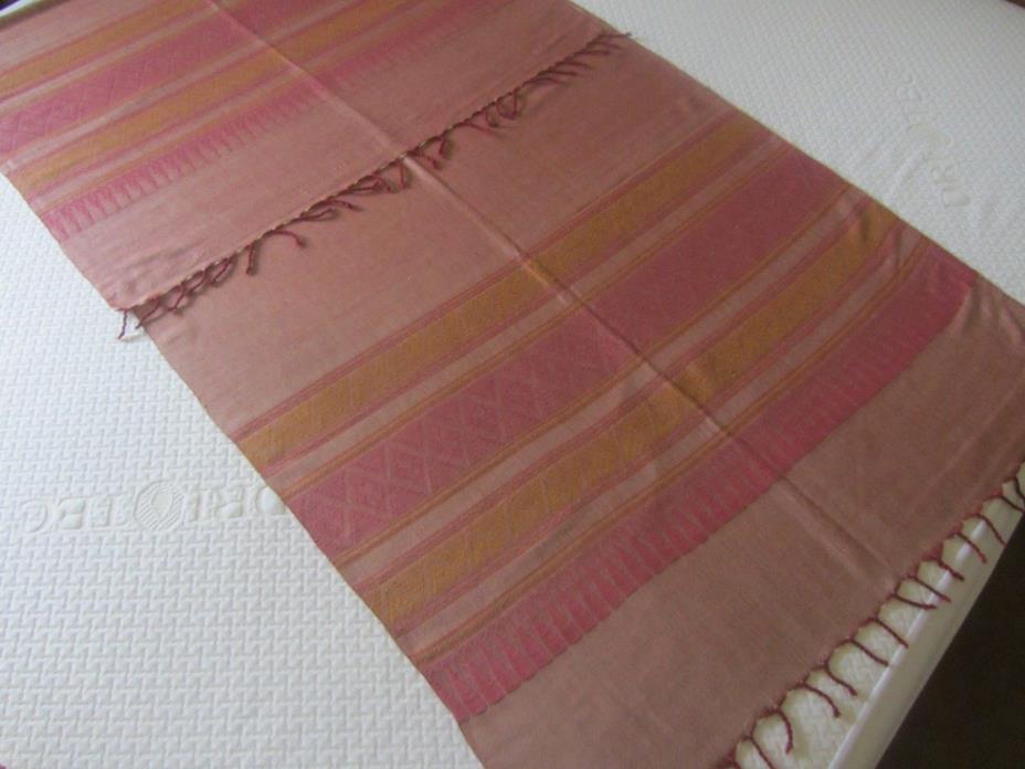 Thai Hand made /woven pink and gold  silk