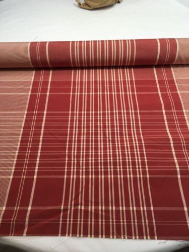 BRUNSCHWIG & FILS Vintage Toulouse Taffeta Plaid Poinsettia Red NEW 3 Yards