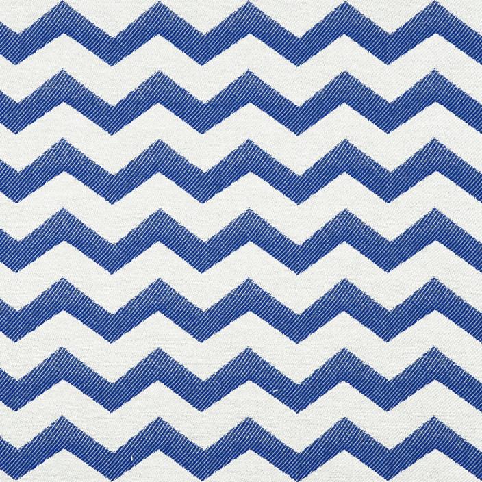Blue and White chevron indoor/outdoor home decor fabric 5 1/2 yards