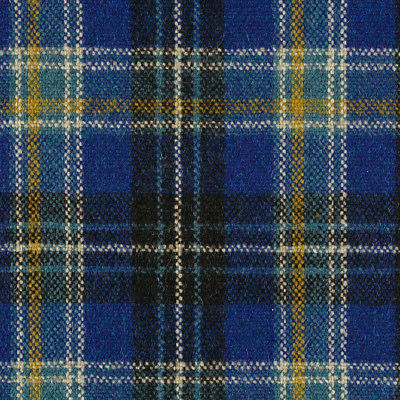 Maharam Upholstery Fabric Pressed Plaid Wool Cobalt Blue 1 yd 466181–005 GA